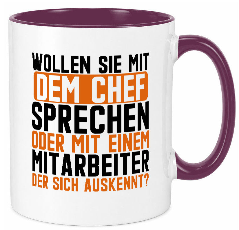 Wollen sie mit dem Chef Sprechen | Mitarbeiter Humor Arbeit Kollegen Büro