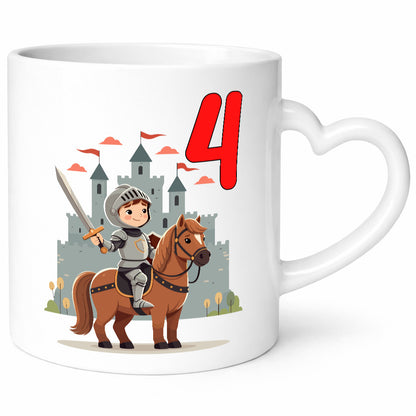 4. Geburtstag | 4 Jahre Ritter Junge Schloss Humor Geschenkidee Tasse