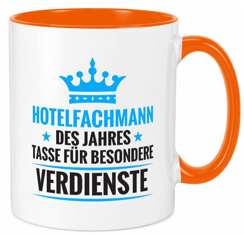 Besonderer Verdienst: Hotelfachmann |Hotel lustig Humor Geschenkidee Geschenk Tasse