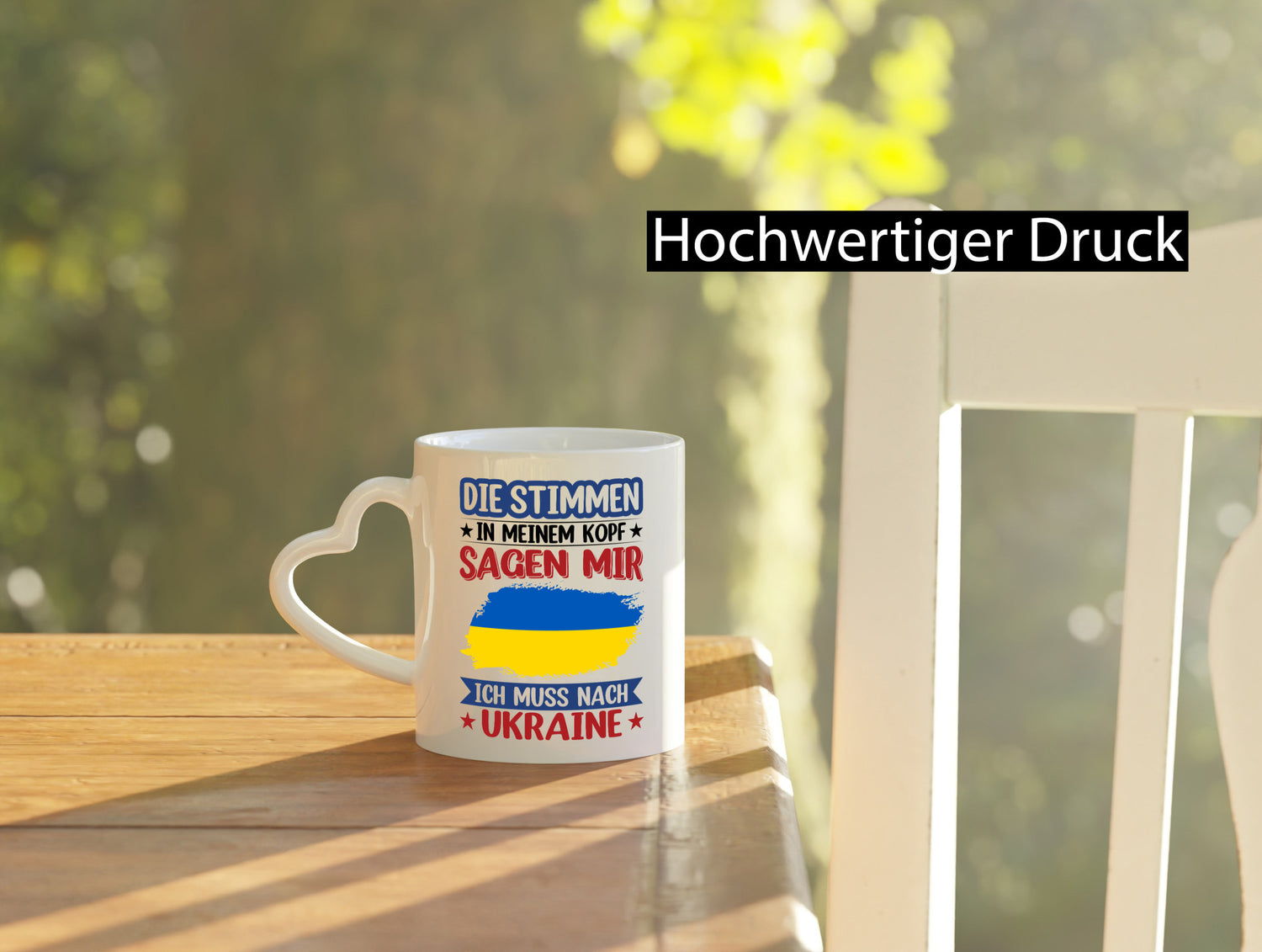Ukraine | Urlaub Stimmen in meinem Kopf Traumland v2 Geschenkidee Humor Tasse