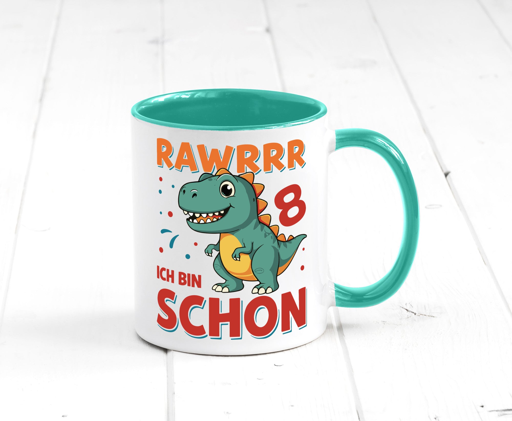 8. Geburtstag | 8 Jahre Raw ich bin schon T-Rex Geschenk Geschenkidee lustiger