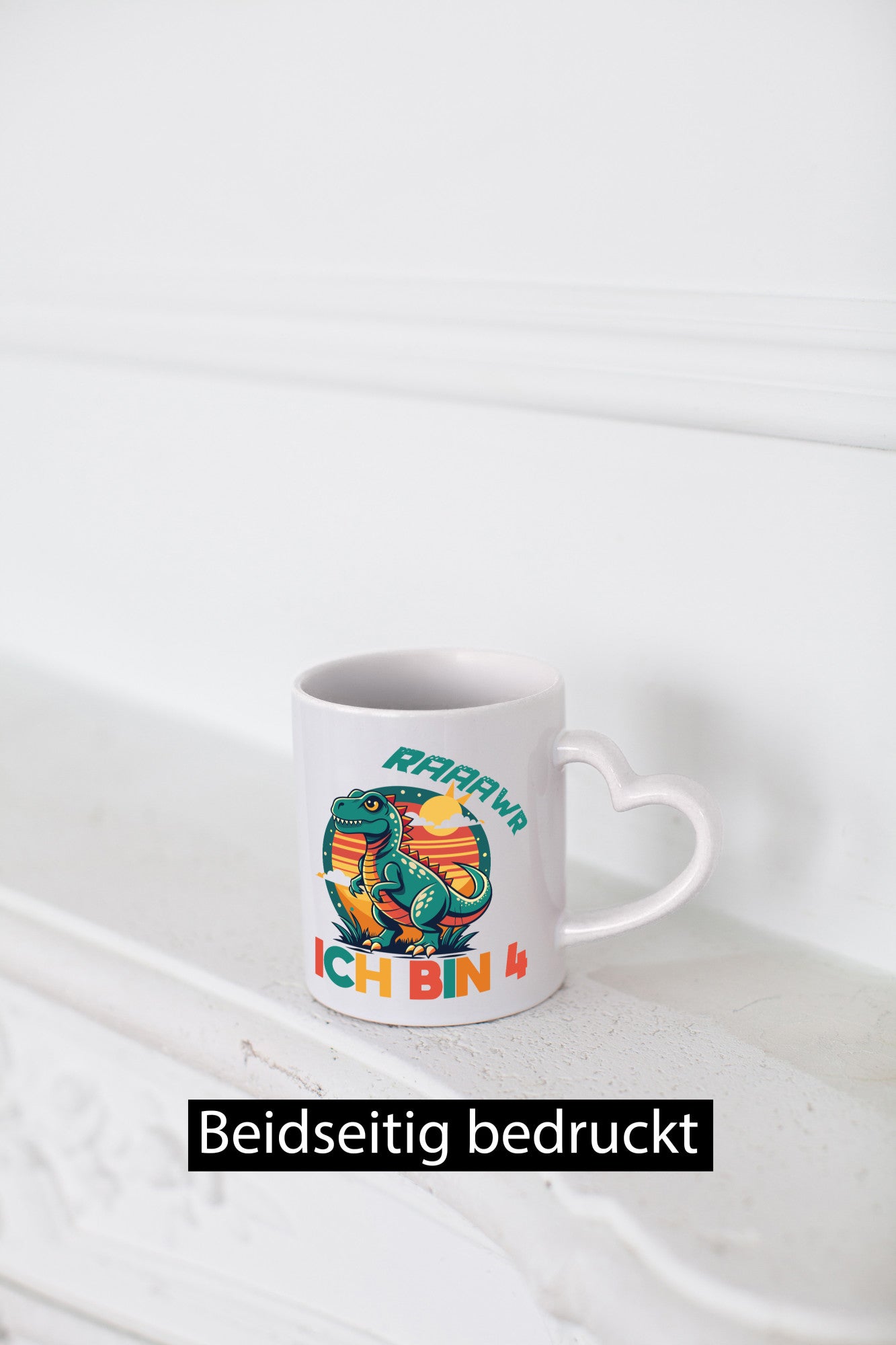 Rawwwww ich bin 4 | Jähriger 4. Geburtstag Dino Humor Geschenkidee Tasse