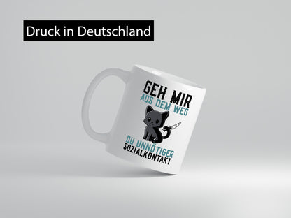 Geh mir aus dem Weg | Wütende Katze Unnötig Humor Tierliebhaber Geschenkidee