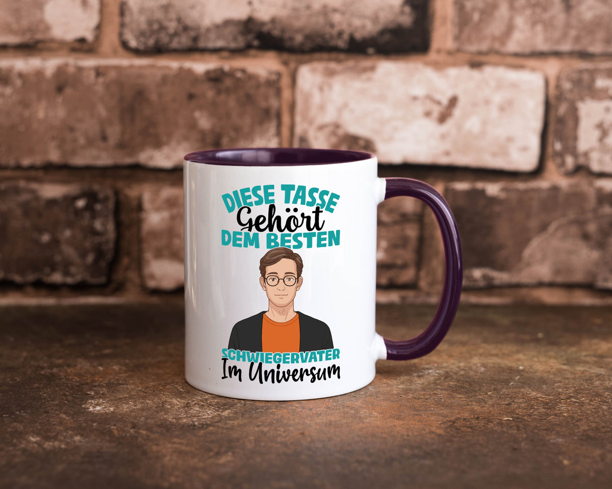 Im Universum: Schwiegervater |Schwiegersohn | Beziehung Geschenkidee Familie Tasse