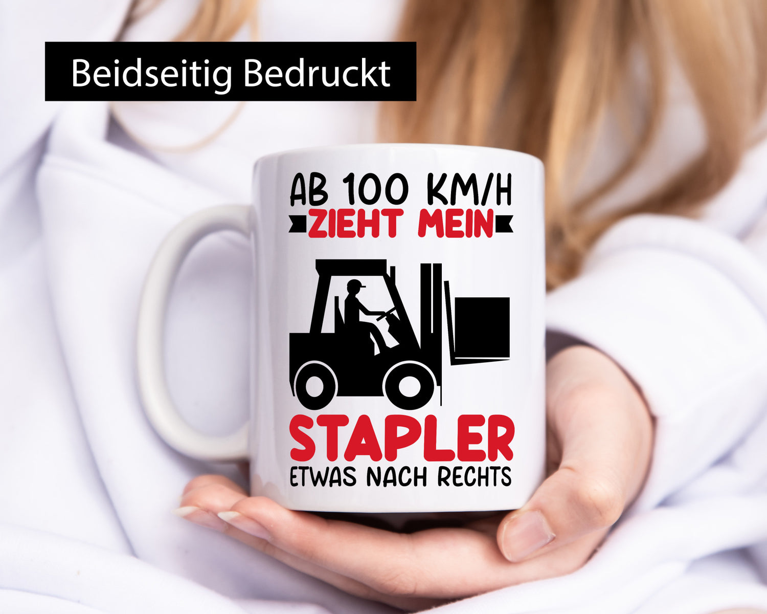 Stapler zieht nach Rechts | Staplerfahrer Arbeit Geschenkidee Kollegen Büro