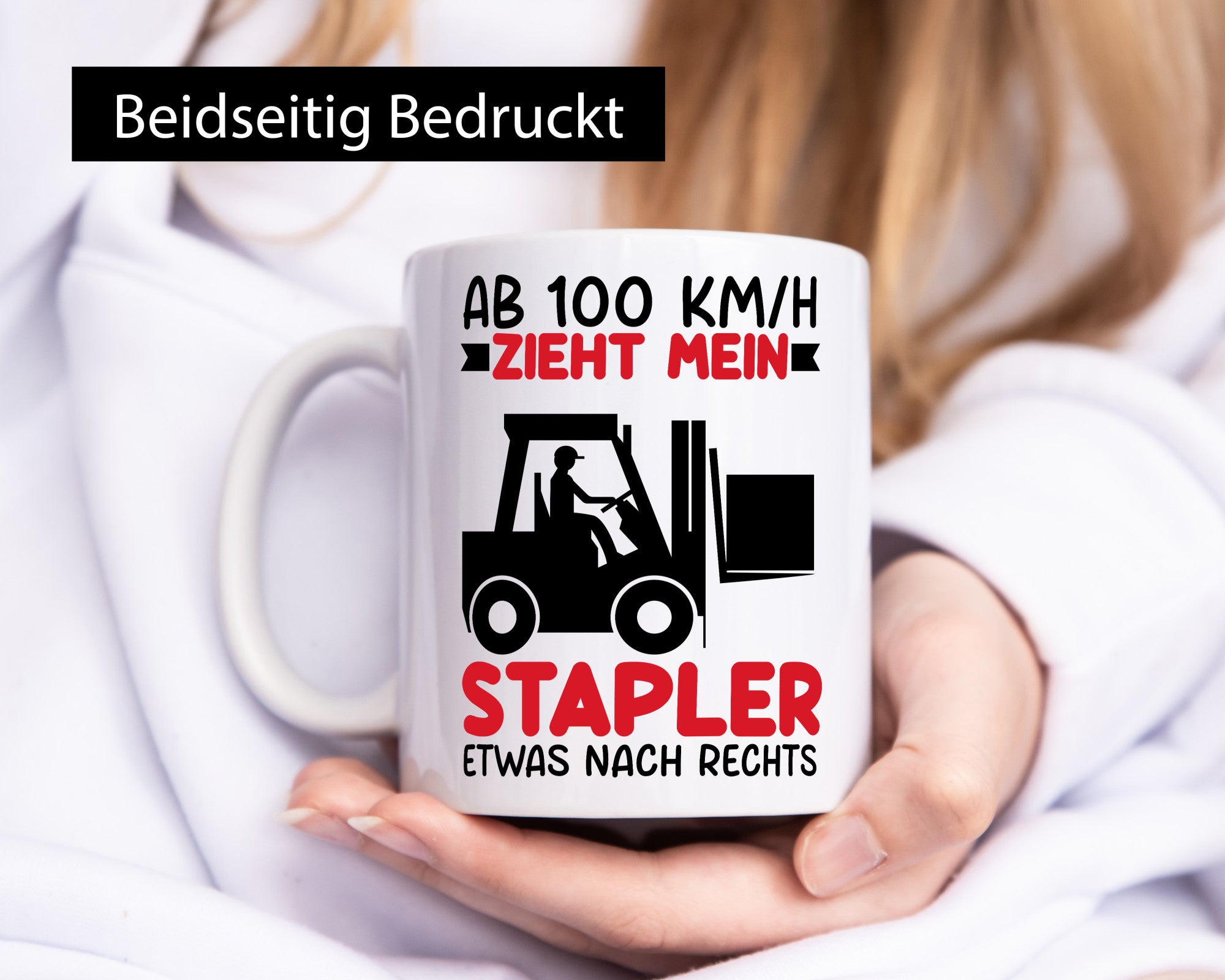 Stapler zieht nach Rechts | Staplerfahrer Arbeit Geschenkidee Kollegen Büro