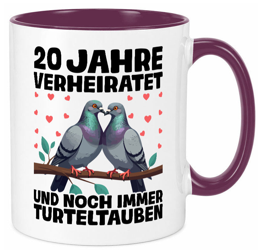 20 Jahre verheiratet | Turteltauben Ehe Ehepaar lustig Humor Geschenkidee