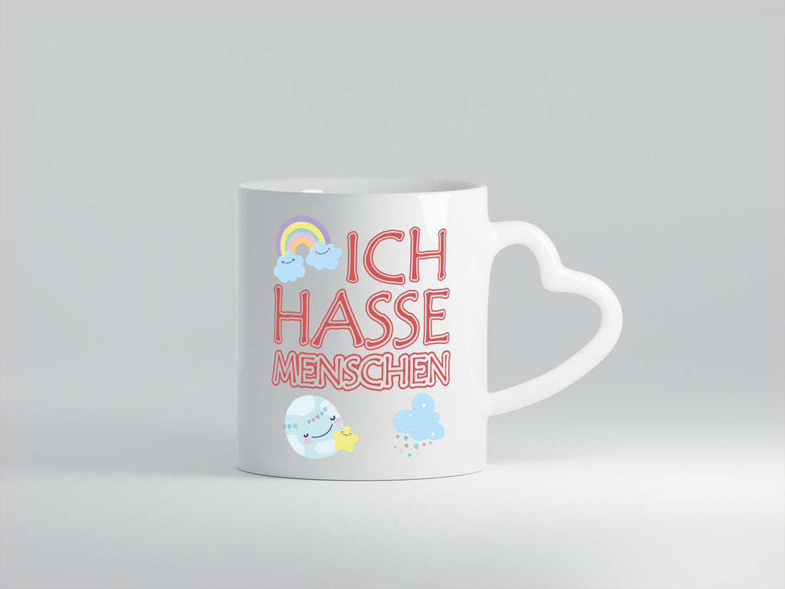 Kinderschrift - Ich hasse Menschen Humor Geschenkidee Tasse