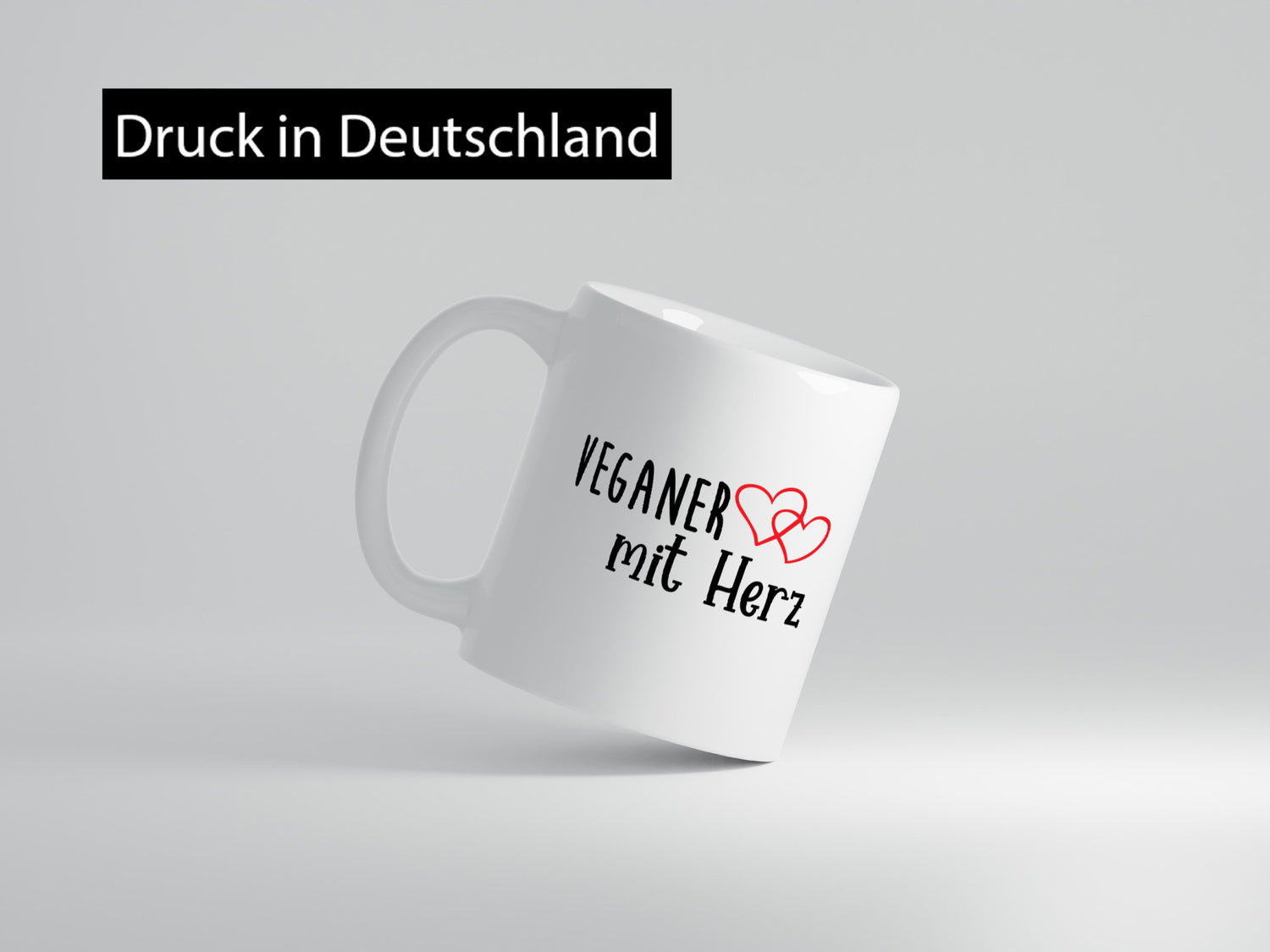 Veganer mit Herz | ich liebe Tiere Humor Tierliebhaber Geschenkidee Tasse