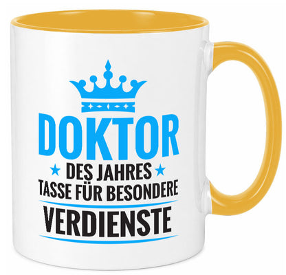 Besonderer Verdienst: Doktor | Doktorand Doktortitel Humor Geschenkidee Tasse