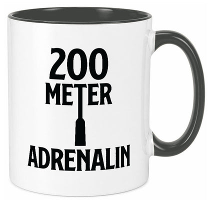 200 Meter Adrenalin v2 lustig Humor Geschenkidee Geschenk Tasse
