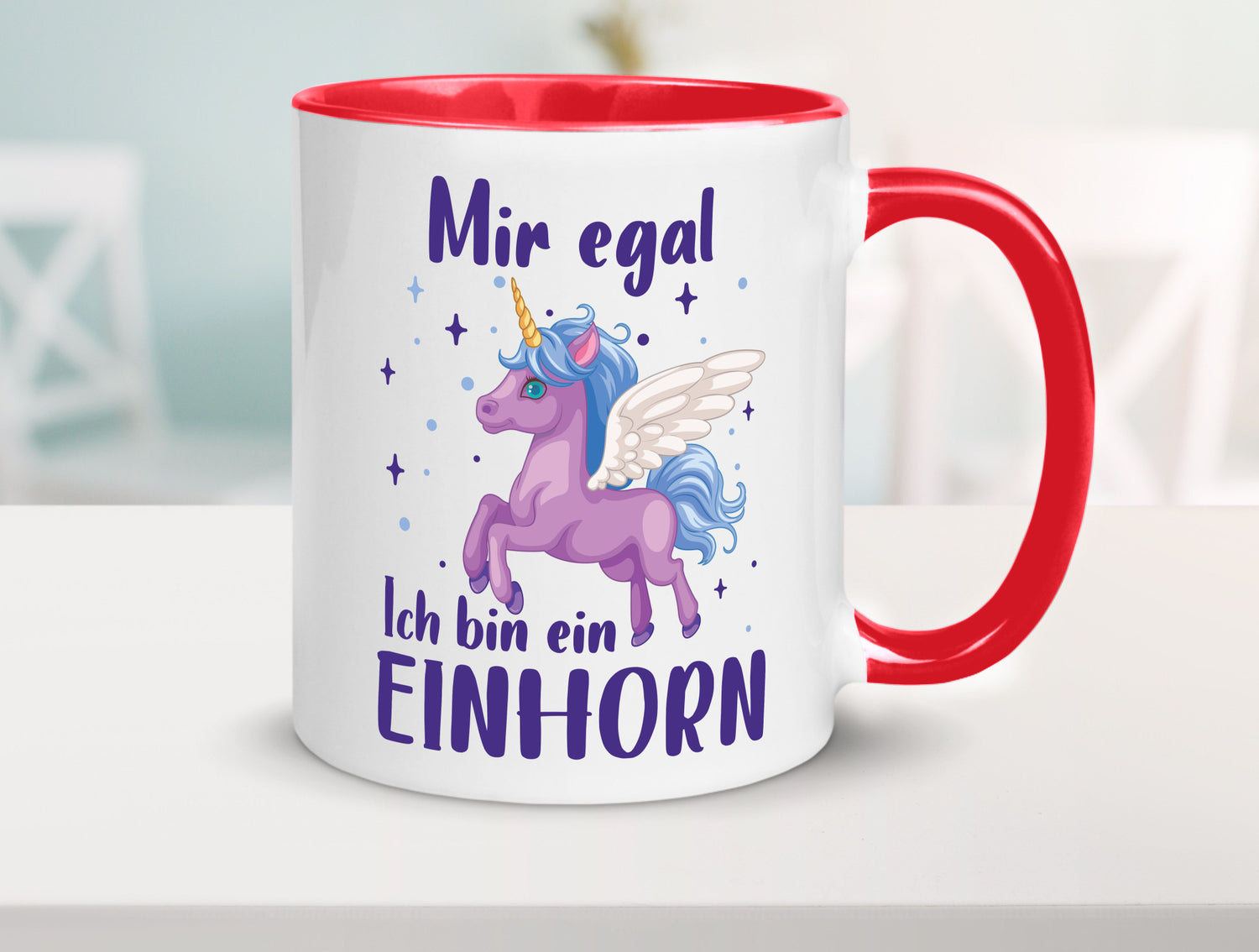 Mir egal, ich bin ein Einhorn | lustig Humor Geschenkidee Geschenk Tasse