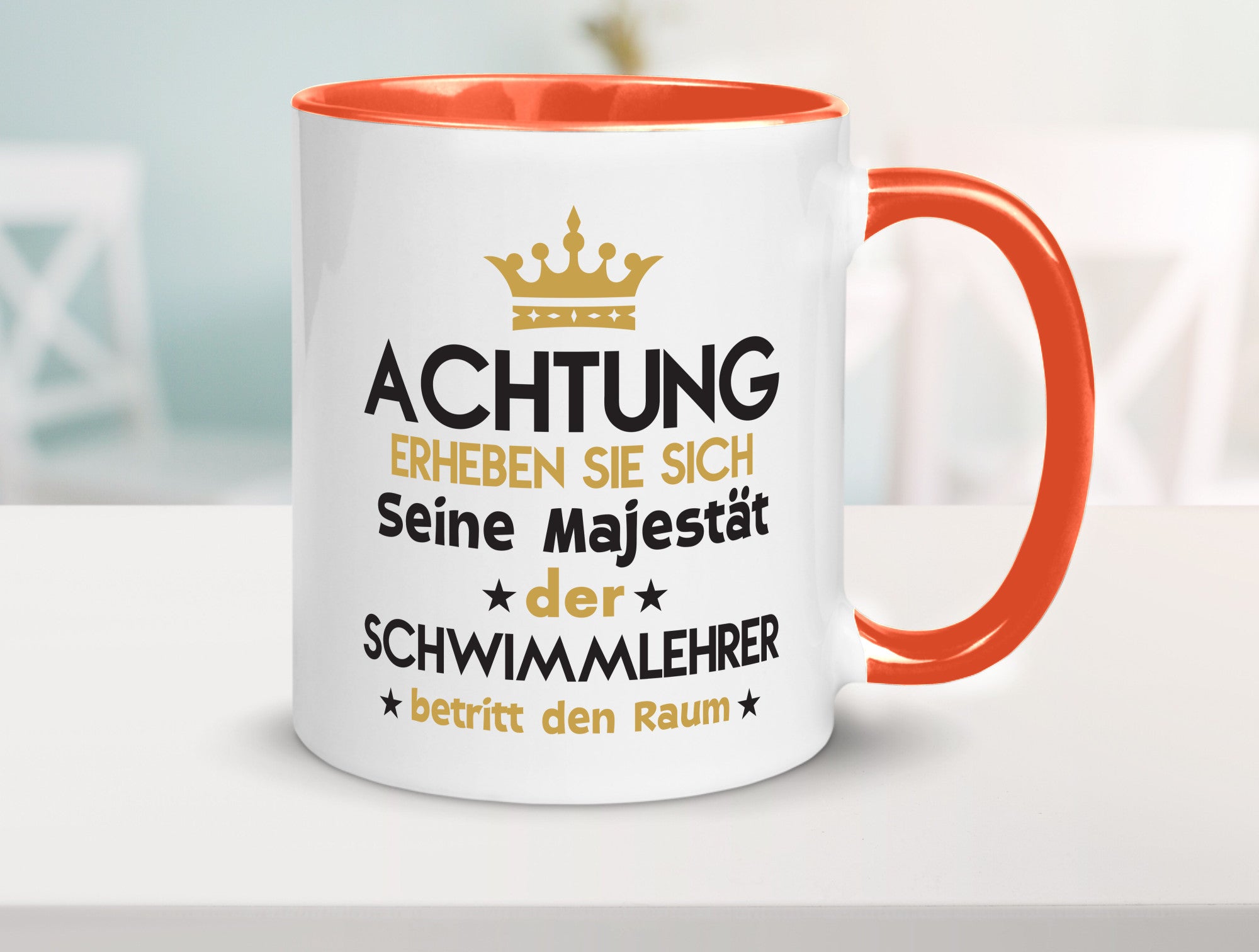Seine Majestät Schwimmlehrer | Lehrer Schüler schwimmen Geschenkidee Humor Tasse