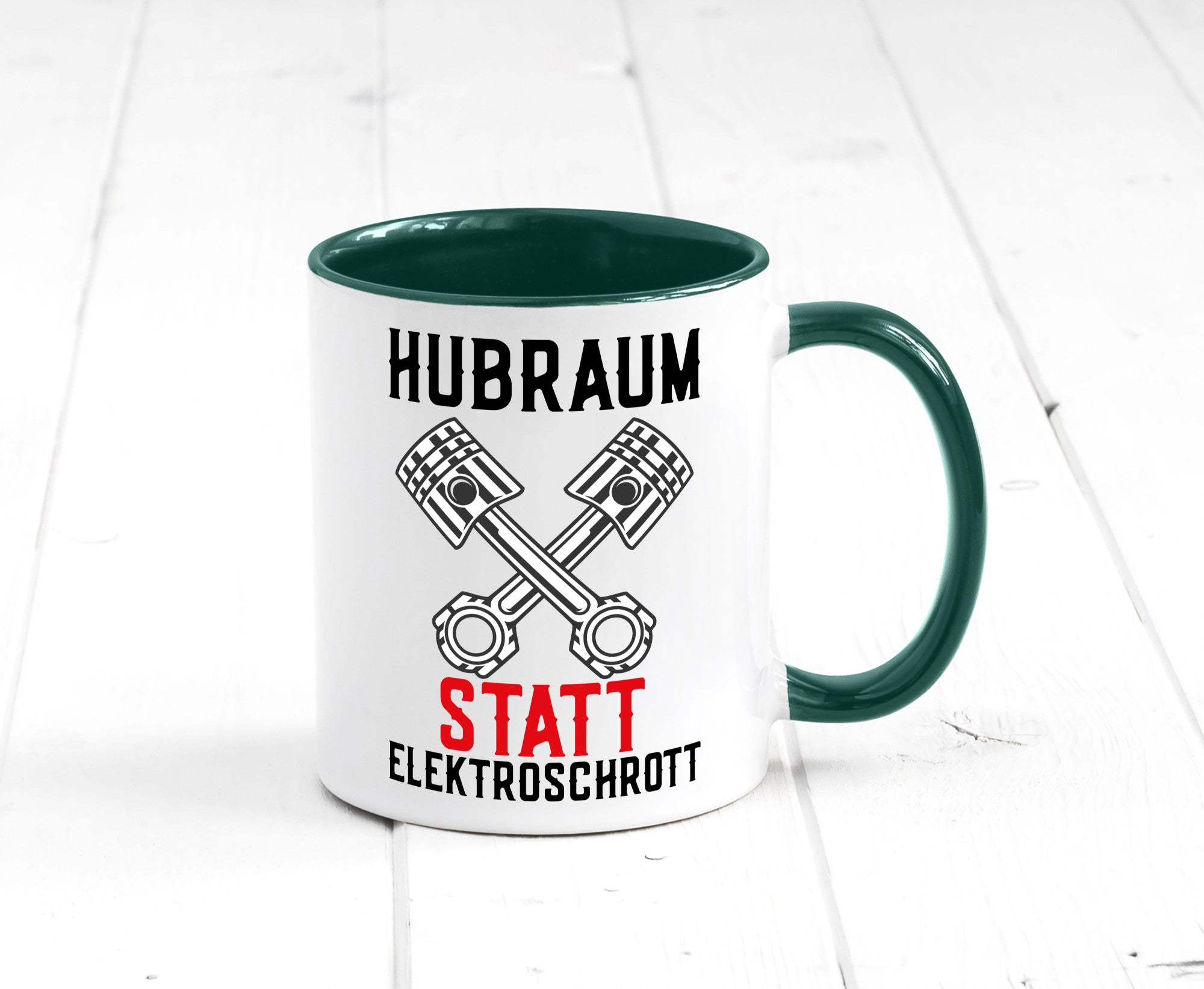 Hubraum statt Elektroschrott | Autofan Verbrennungsmotor Geschenk Humor