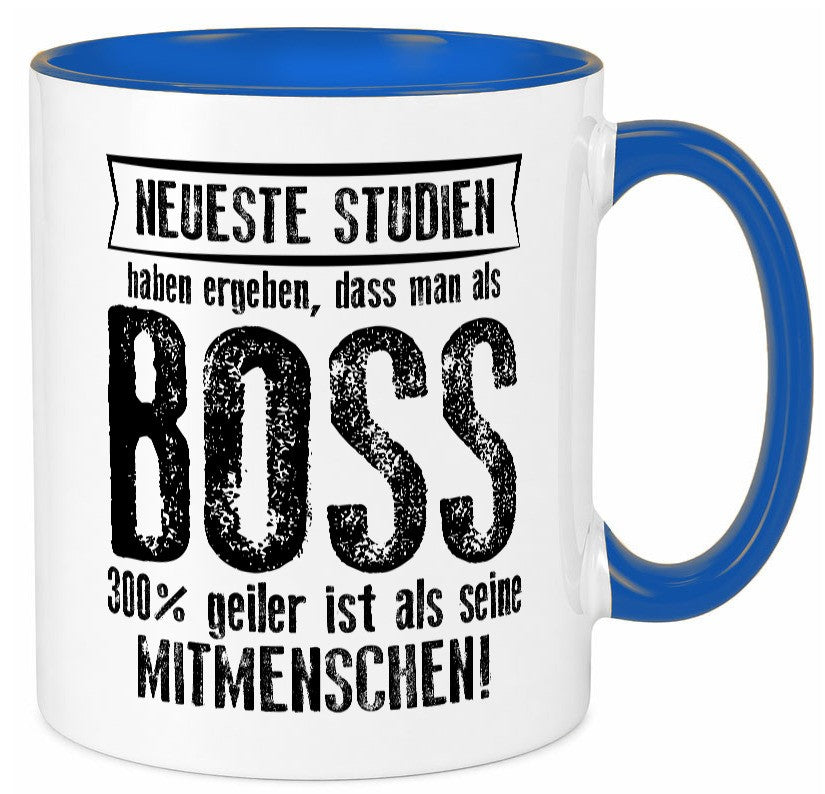 Neuste Studien: Boss | Führungskraft Vorgesetzter lustiger Spruch Geschenk Tasse