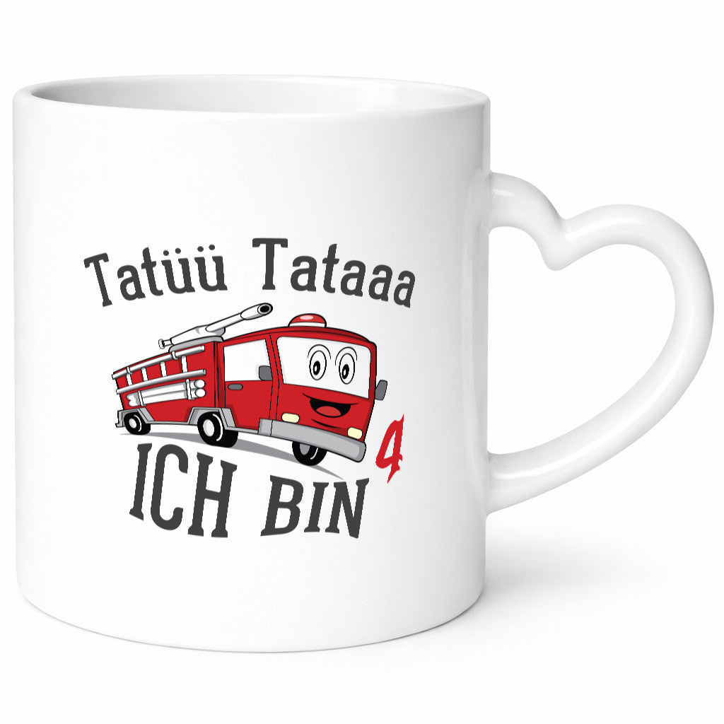 Tatüüü Tataaa ich bin 4 | 4. Geburtstag Feuerwehr lustig Geschenkidee Geschenk