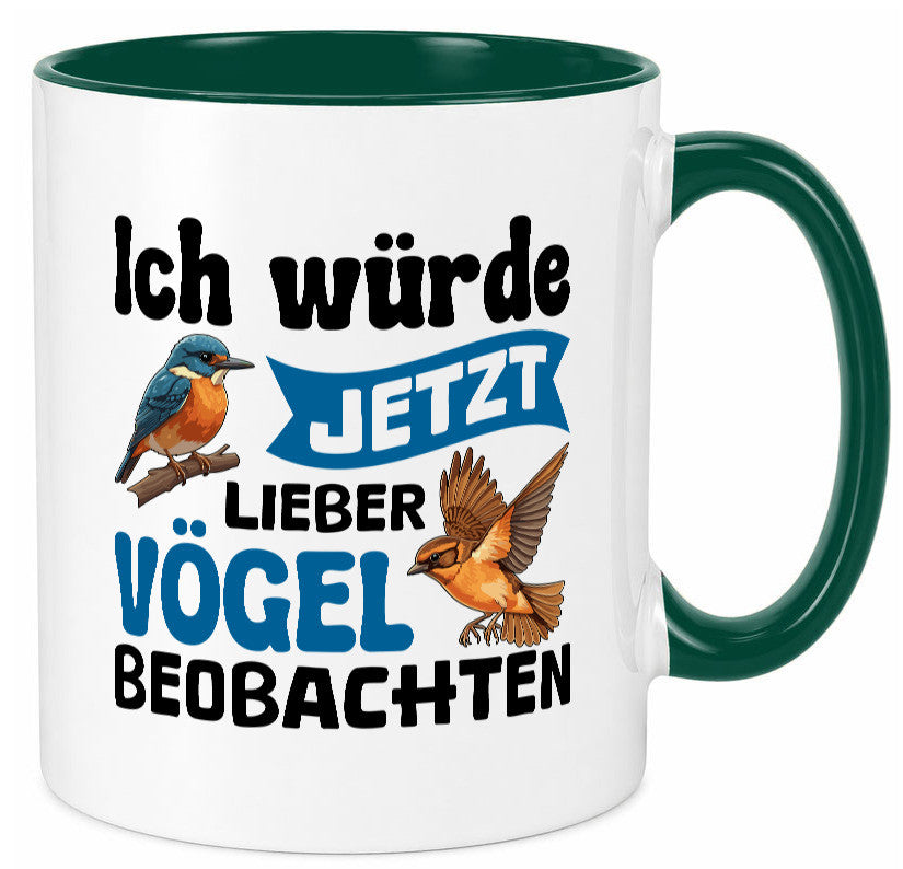 Vögel beobachten | Vogel lustig Humor Geschenkidee Geschenk Tasse