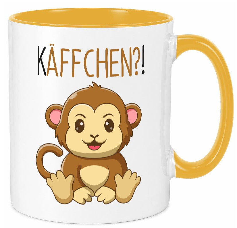 Käffchen? | süßer Affe Frauen Becher niedlich Humor Geschenkidee Tasse