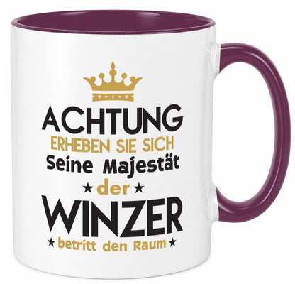 Seine Majestät Winzer | Weinbauer Wein lustiger Spruch Geschenk Humor Tasse