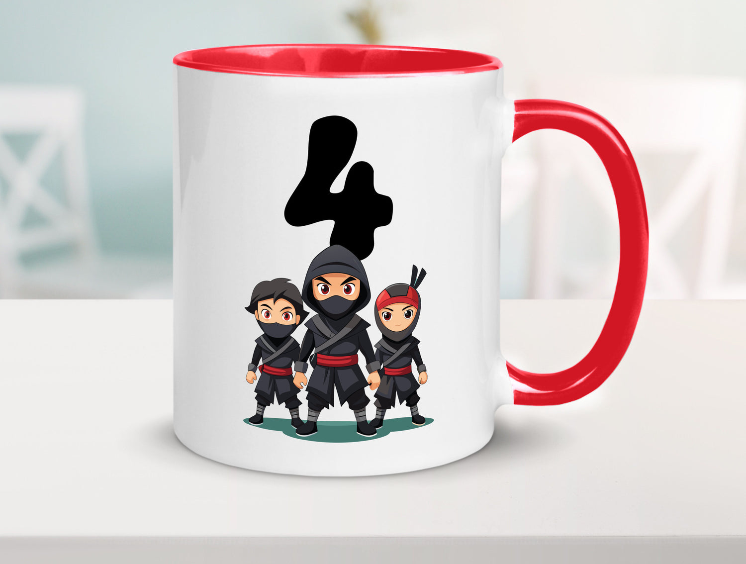 4. Geburtstag | 4 Jahre Ninja lustig Geschenkidee Geschenk Tasse