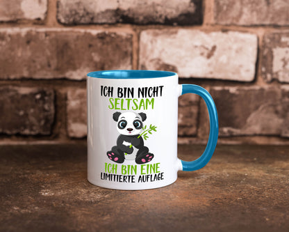 Ich bin nicht seltsam | süßer Pandabär lustiger Spruch Humor Geschenkidee Tasse