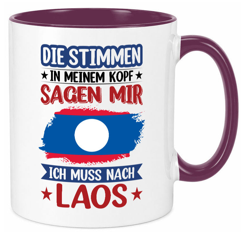 Laos | Urlaub Stimmen in meinem Kopf Traumland lustig Humor Geschenkidee