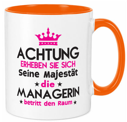 Seine Majestät Managerin | Management lustig Humor Geschenkidee Geschenk Tasse