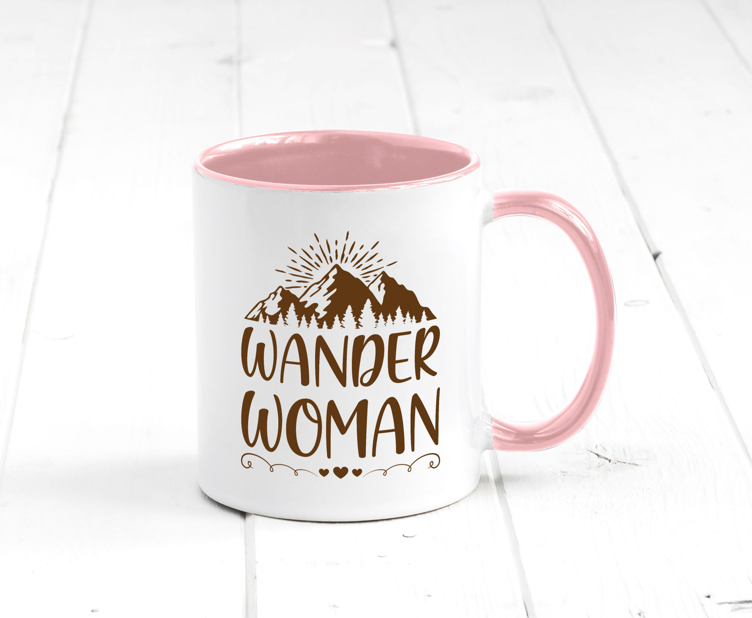 Wander Woman | Berge Herzen Geschenk Familie Geschenkidee lustiger Spruch Tasse