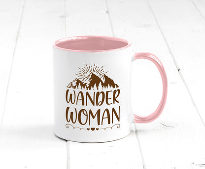 Wander Woman | Berge Herzen Geschenk Familie Geschenkidee lustiger Spruch Tasse