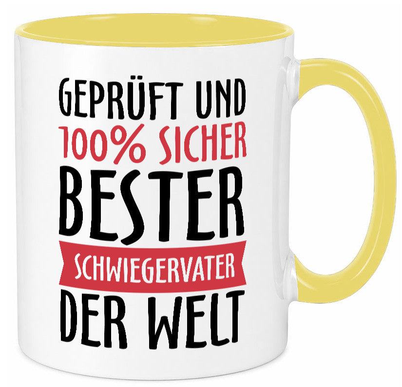 Bester Schwiegervater Geschenk Familie Geschenkidee lustiger Spruch Tasse