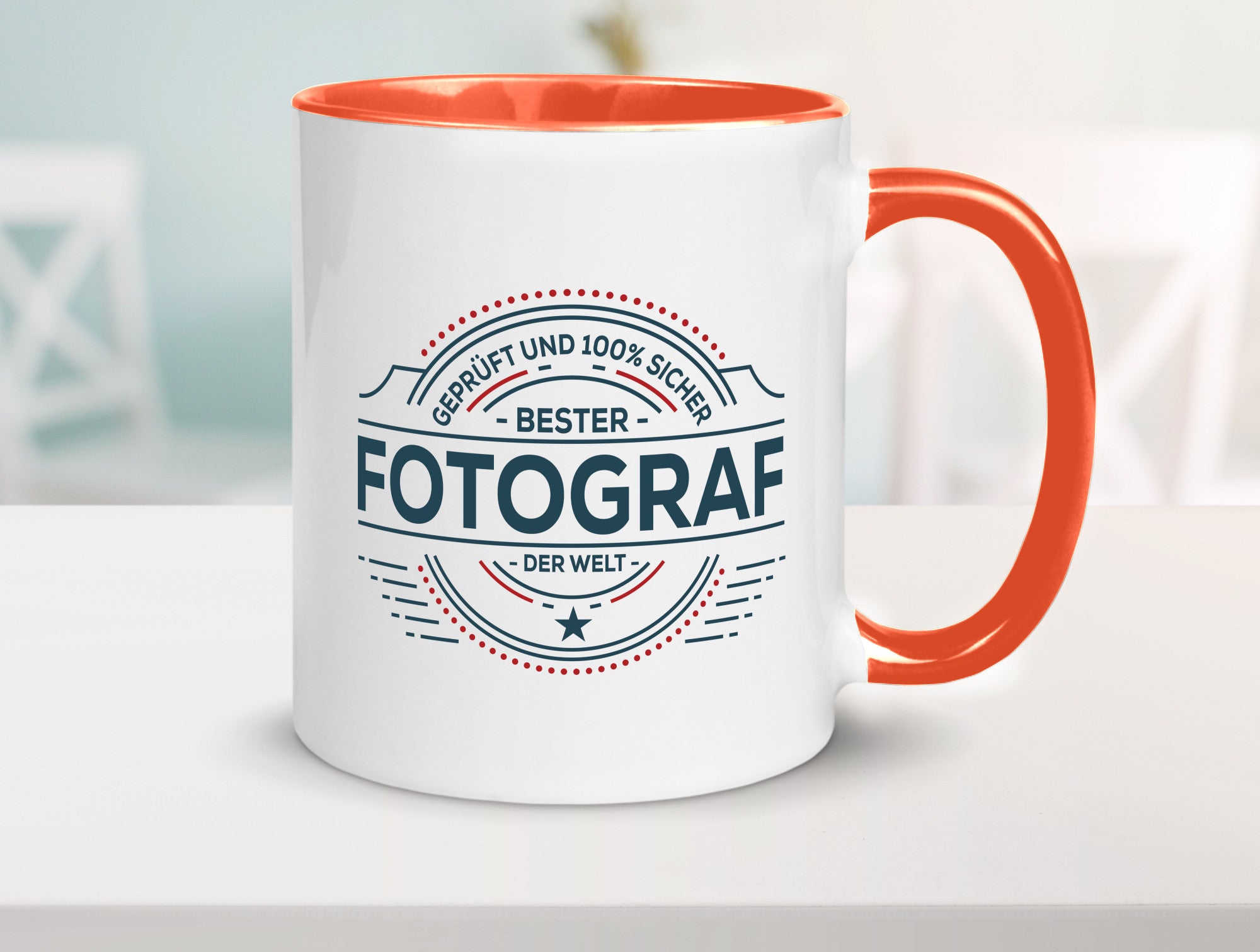 Geprüft und sicher: Fotograf | Fotografie Kamera Humor Geschenkidee Tasse