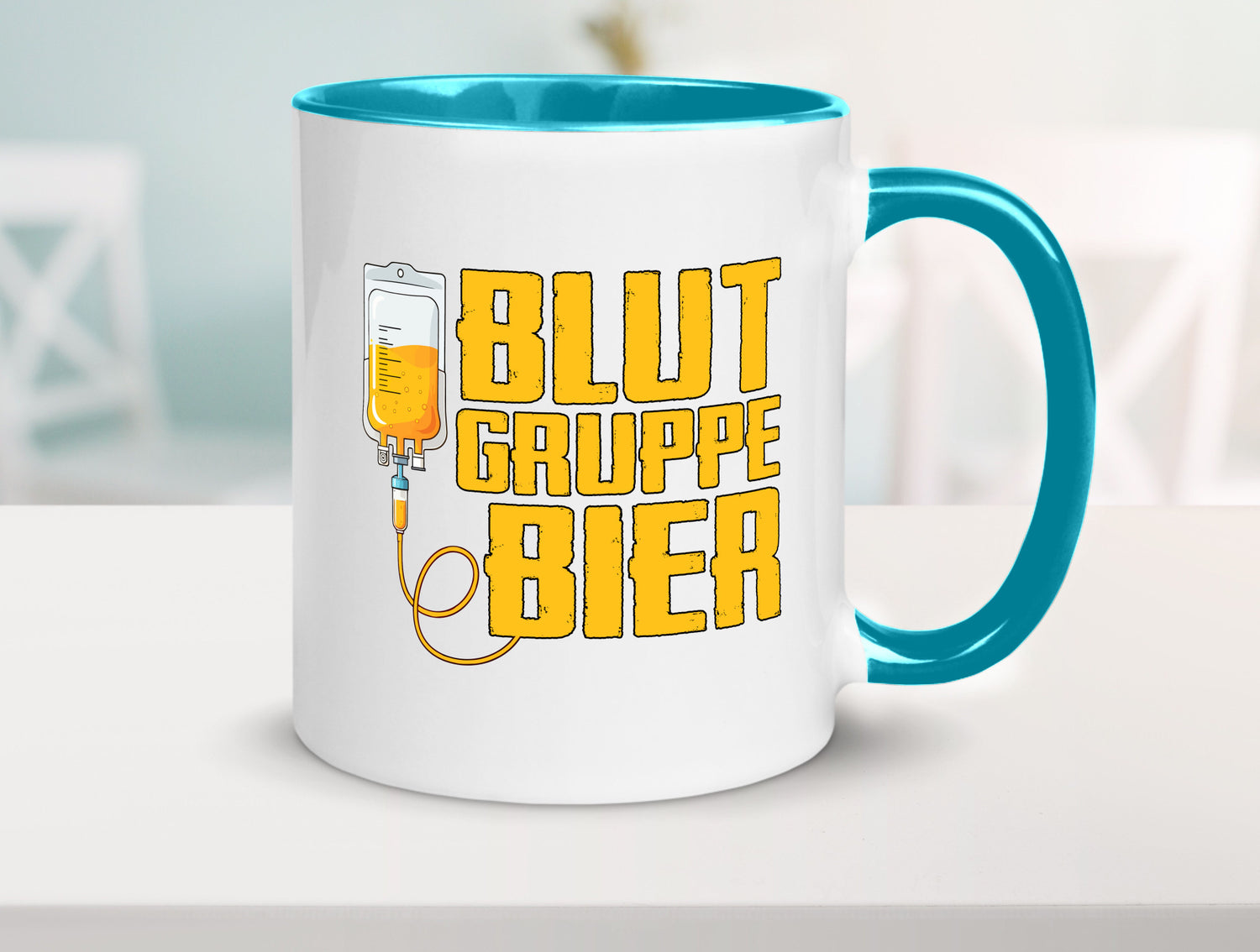 Blutgruppe Bier | Saufen Trinken Biertrinker Humor Geschenkidee Tasse