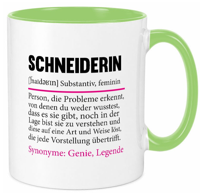 Schneiderin | Spruch Beruf Schneiderei Humor v2 Geschenk Arbeit Kollegen Büro Tasse