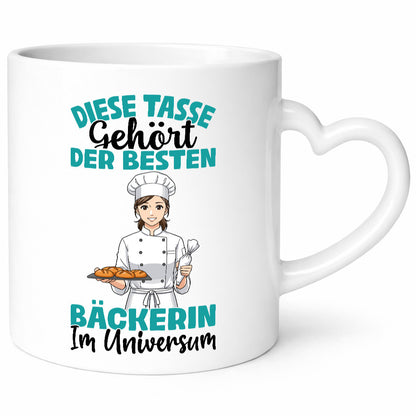 Im Universum: Bäckerin | Bäckerei Frauen Backen Humor Geschenkidee Tasse