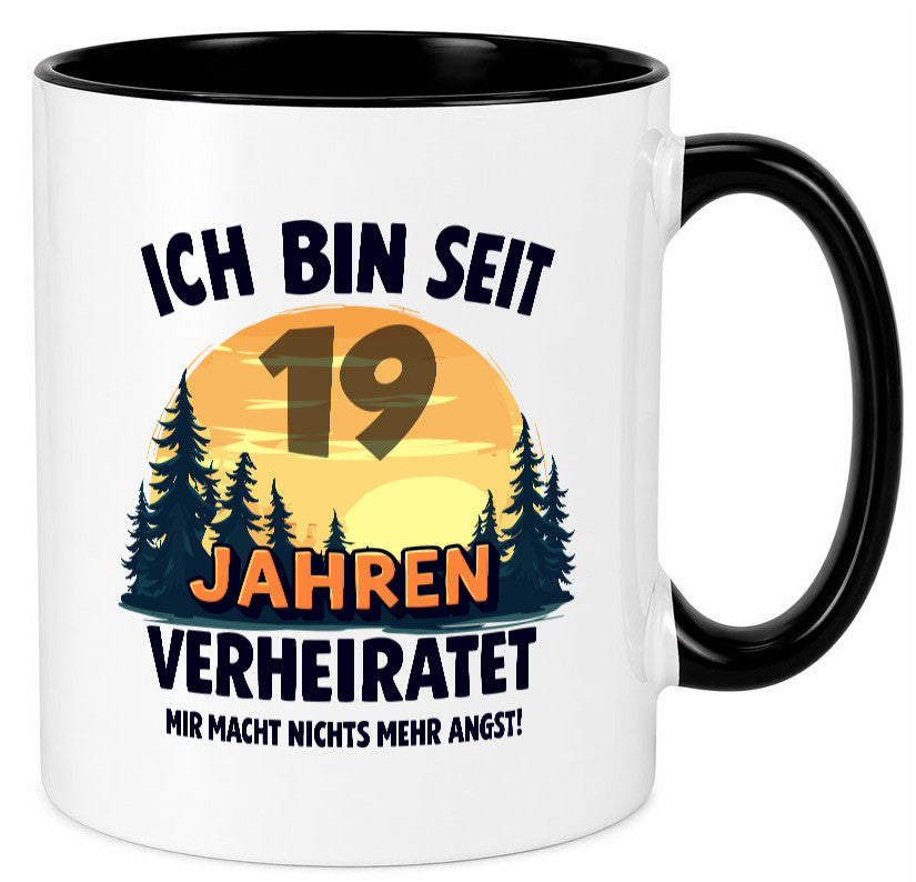 Ich bin Verheiratet | 19. Hochzeitstag Ehepaar v2 Geschenkidee Humor Tasse