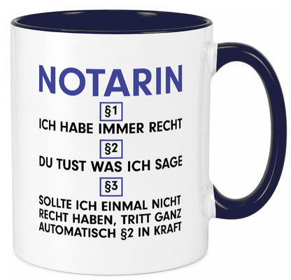 Ich habe immer Recht Notarin | Juristin v2 lustiger Spruch Geschenk Humor