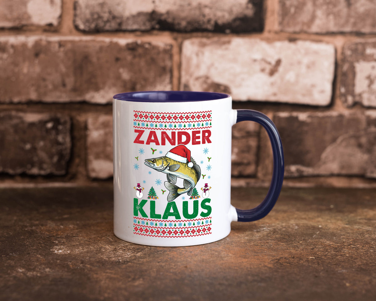 Zander Klaus | Ugly Christmas Angler Angeln v2 Geschenk Humor Geschenkidee Tasse