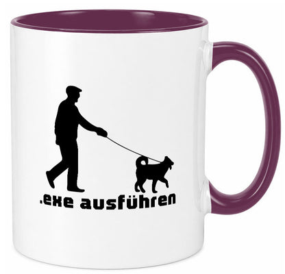 Exe ausführen | Echse Programmierer Informatiker Nerd Humor Geschenkidee Tasse