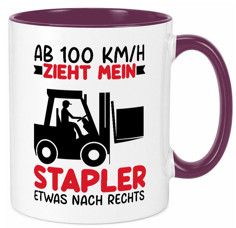 Stapler zieht nach Rechts | Staplerfahrer Arbeit Geschenkidee Kollegen Büro