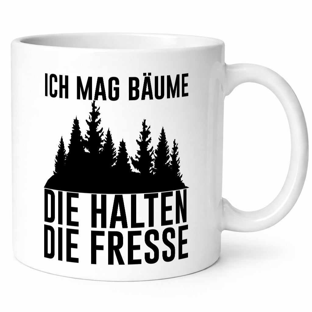 Ich mag Bäume die halten Fresse | Wald lustig Humor Geschenkidee Geschenk Tasse