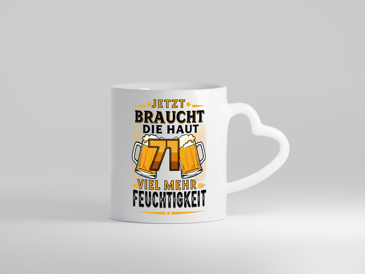 71 braucht die haut mehr Feuchtigkeit | 71. Geburtstag Geschenkidee Humor Tasse