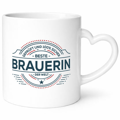 Geprüft und sicher: Brauerin | Bier Brauerei Humor Geschenkidee Tasse