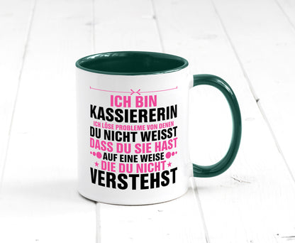 Löse Probleme: Kassiererin v2 lustiger Spruch Geschenk Humor Geschenkidee Tasse