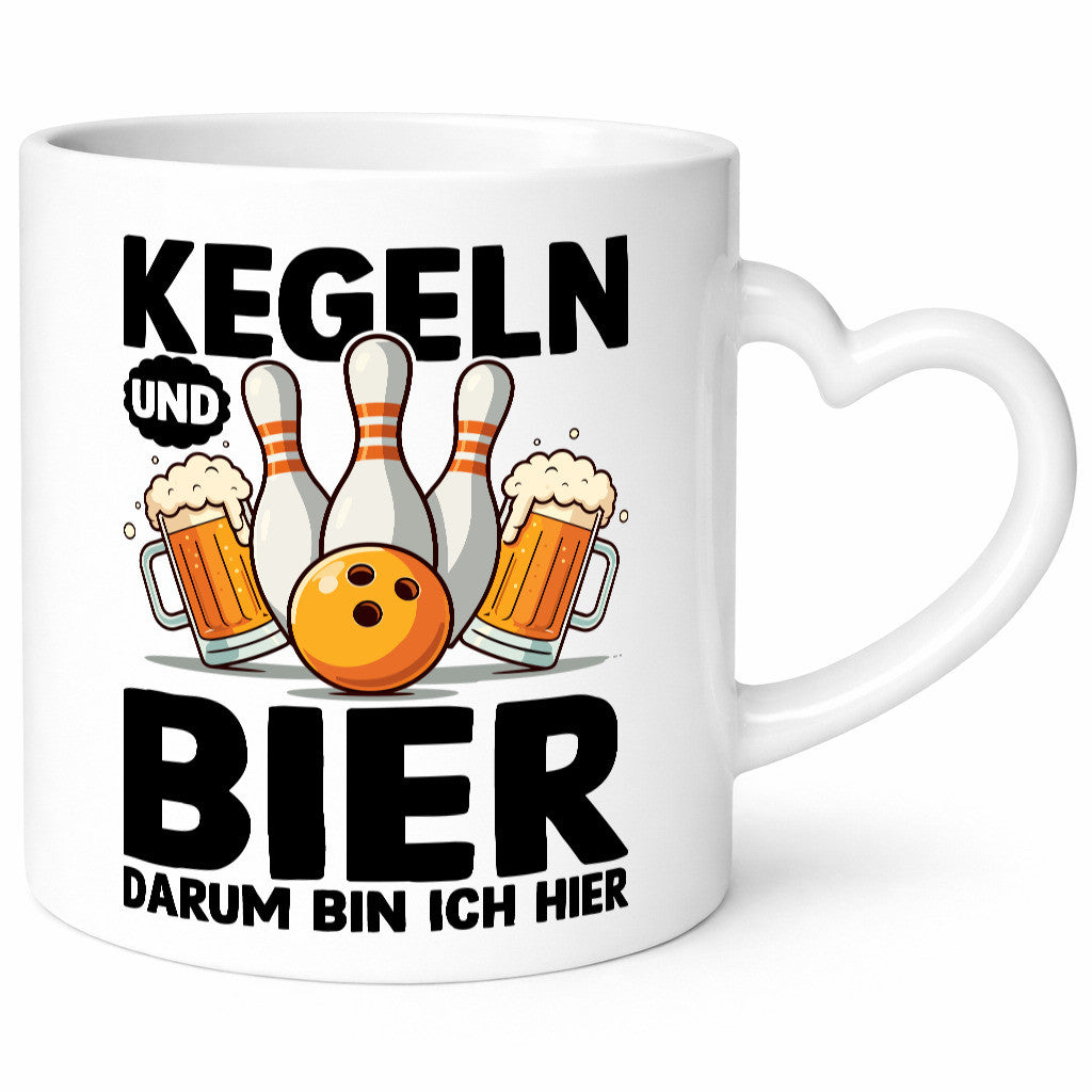 Kegeln und Bier darum bin ich hier | Bowling lustig Humor Geschenkidee Geschenk