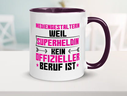Superheldin Mediengestalterin | Medien lustiger Spruch Geschenk Humor