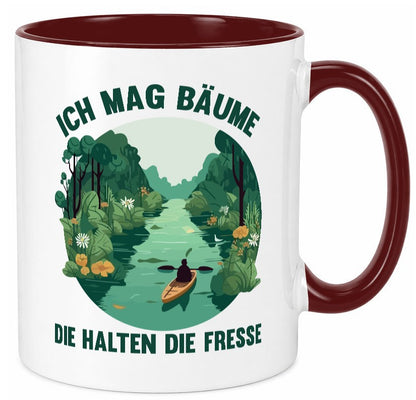 Ich mag Bäume die halten Fresse | Natur Wald lustiger Spruch Geschenk Humor Tasse