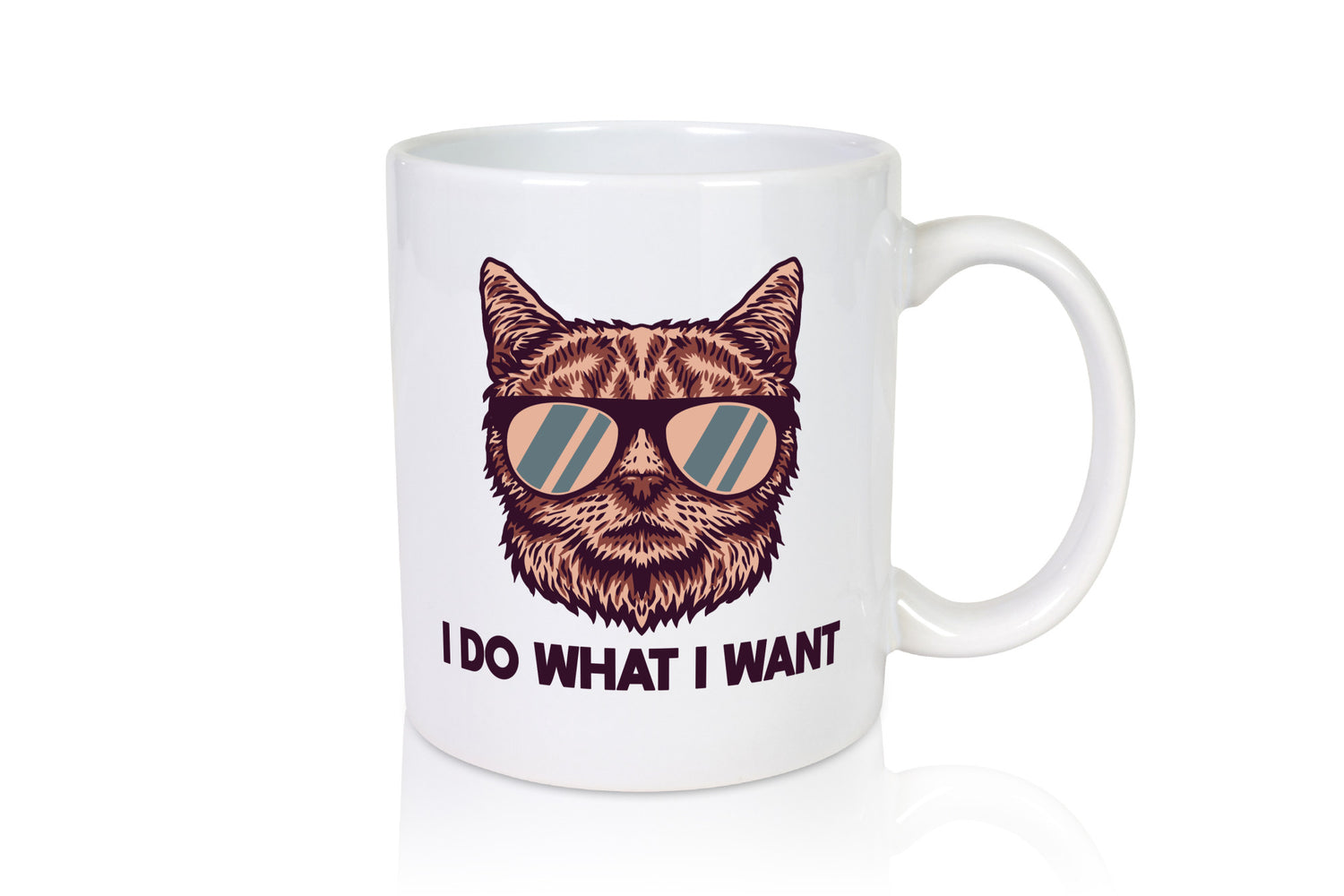 I do what want | Katze Brille Geschenkidee Tierliebhaber Humor Tasse