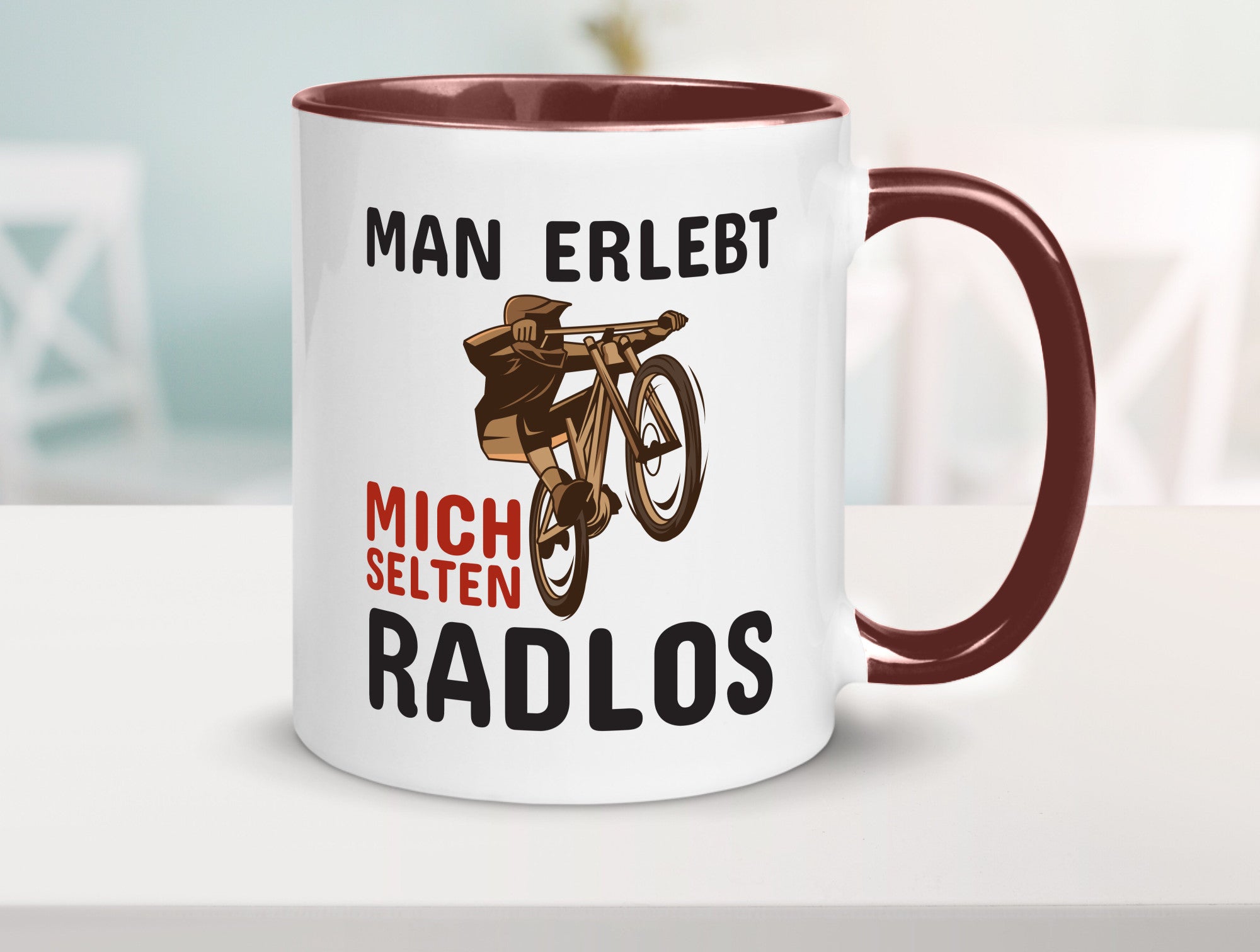 Selten Radlos | Spruchtasse Fahrrad Männer Humor lustiger Spruch Geschenk