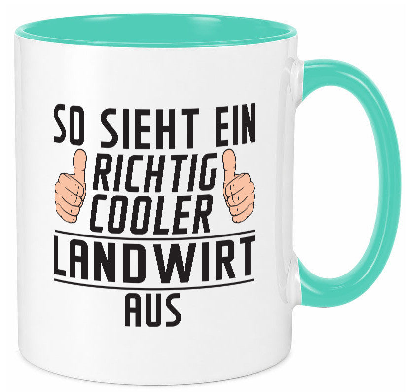 Richtig Cooler Landwirt | Bauer Landwirtschaft lustig Humor Geschenkidee Tasse