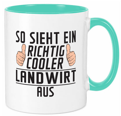Richtig Cooler Landwirt | Bauer Landwirtschaft lustig Humor Geschenkidee Tasse